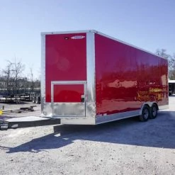 SLE Concessions Enclosed Trailer 8.5' X 20' Custom Red Event Storage