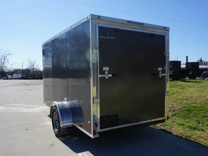 SLE Enclosed Trailers Enclosed Trailer 6'x12' Charcoal- V-Nose 3,500 Lb. Axle Storage - Image 6