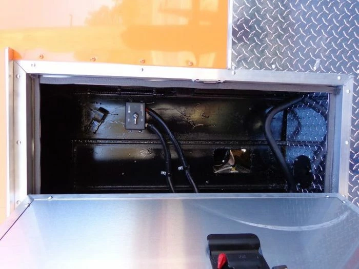 SLE Concessions Concession Trailer 8.5'x34' With Appliances - Gooseneck (Orange) Restroom - Image 6