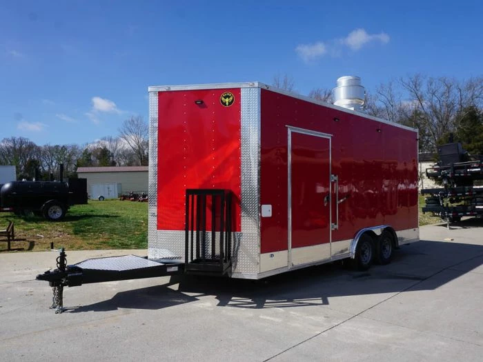 SLE Concessions Concession Trailer 8.5' X 18' Red Food Event Catering - Image 3