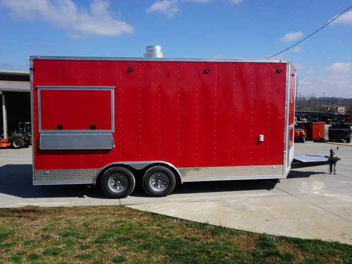 SLE Concessions Concession Trailer 8.5' X 18' Red Food Event Catering - Image 4