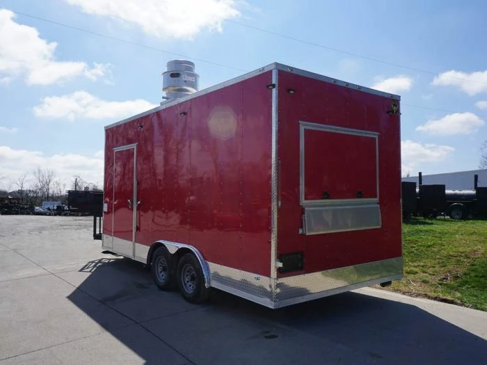 SLE Concessions Concession Trailer 8.5' X 18' Red Food Event Catering - Image 6