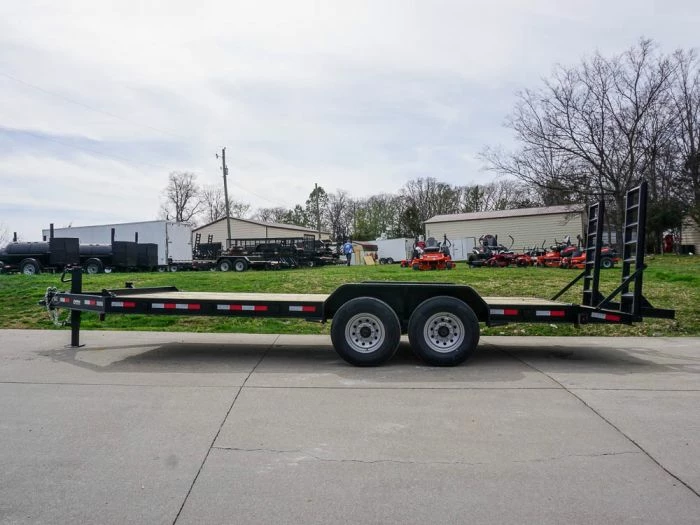 SLE Utility Trailers 7x20 Equipment Trailer 8" I-Beam (2) 7K Axles Standup Ramps - Image 6