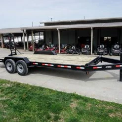 SLE Utility Trailers 7x20 Equipment Trailer 8" I-Beam (2) 7K Axles Standup Ramps