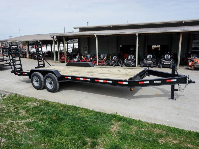 SLE Utility Trailers 7x20 Equipment Trailer 8" I-Beam (2) 7K Axles Standup Ramps