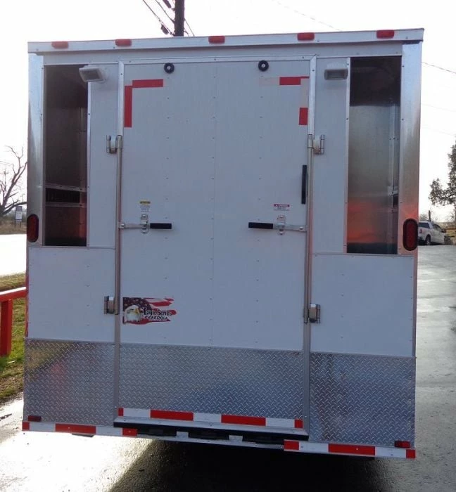 SLE Concessions Concession Trailer 8.5'x48' Food Event Catering - Gooseneck (White) - Image 3