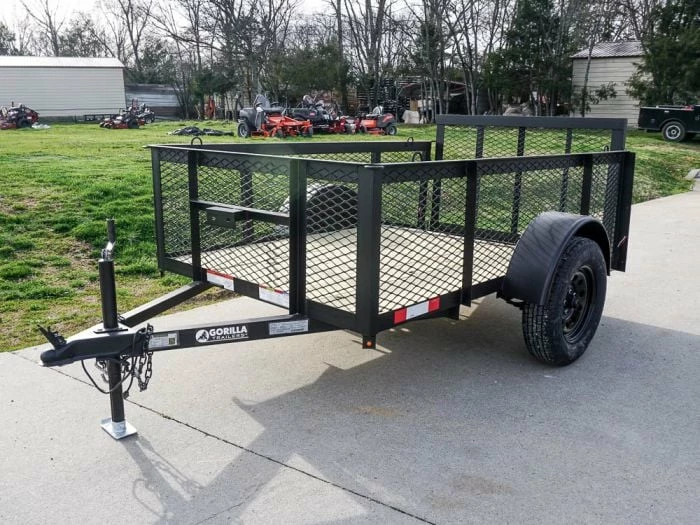 SLE Utility Trailers 5'x8' Utility Trailer Dovetail With 2' Mesh Sides