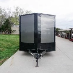 SLE Enclosed Trailers 8.5 X 24 Charcoal/Black Enclosed Trailer With Blackout Package Storage