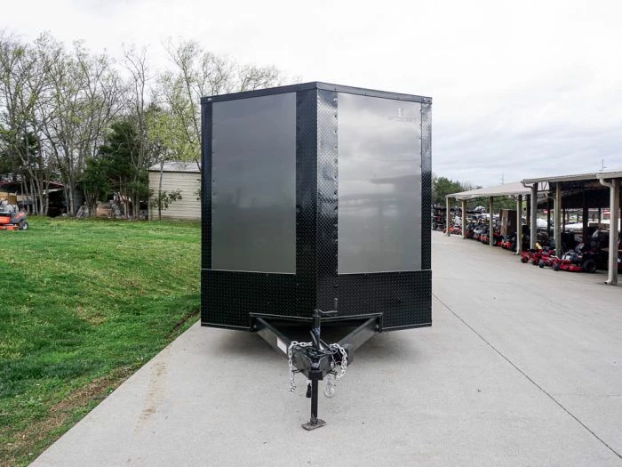SLE Enclosed Trailers 8.5 X 24 Charcoal/Black Enclosed Trailer With Blackout Package Storage