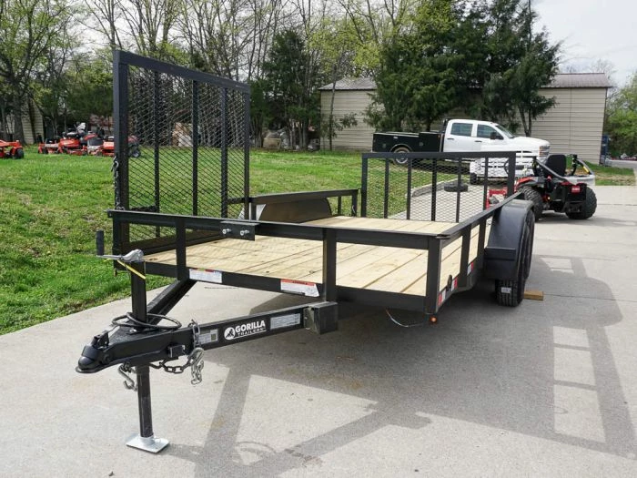 SLE Utility Trailers 6.4x14 Tandem Dovetail Utility Trailer With Side Gate - Image 2