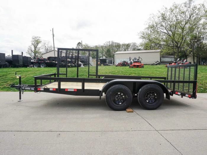 SLE Utility Trailers 6.4x14 Tandem Dovetail Utility Trailer With Side Gate - Image 3