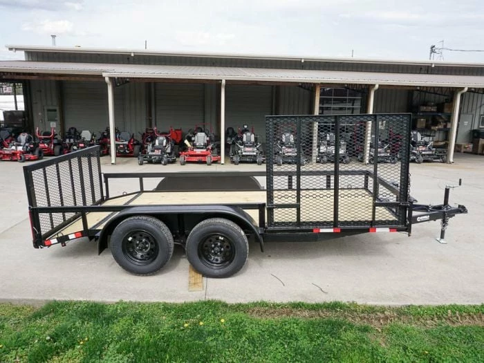 SLE Utility Trailers 6.4x14 Tandem Dovetail Utility Trailer With Side Gate