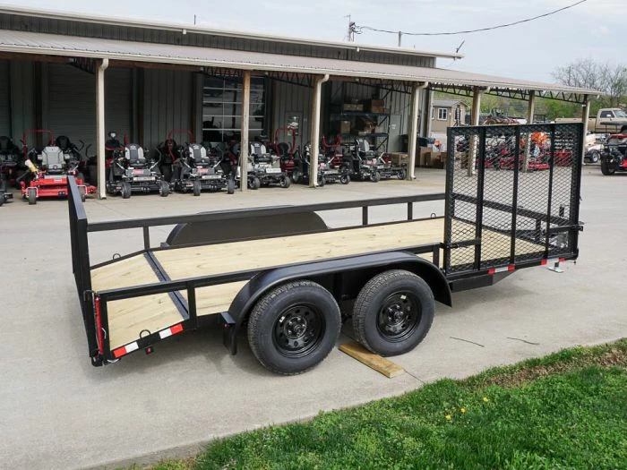 SLE Utility Trailers 6.4x14 Tandem Dovetail Utility Trailer With Side Gate - Image 6