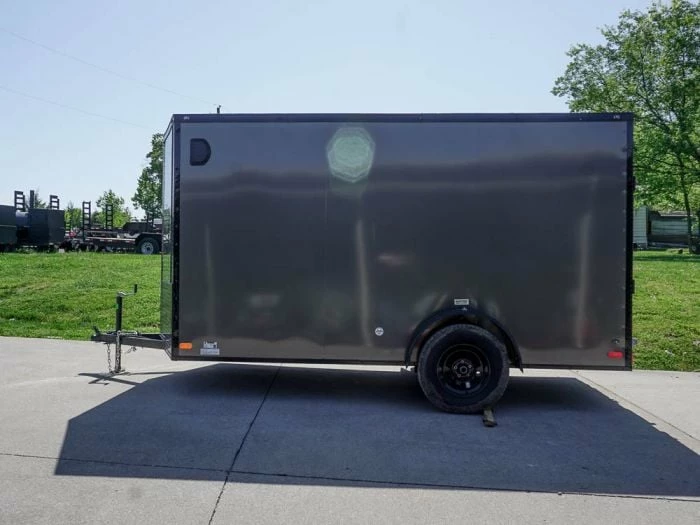SLE Enclosed Trailers 6x12 Enclosed Trailer Charcoal V-Nose Blackout Package 3,500lb Axle Storage - Image 4