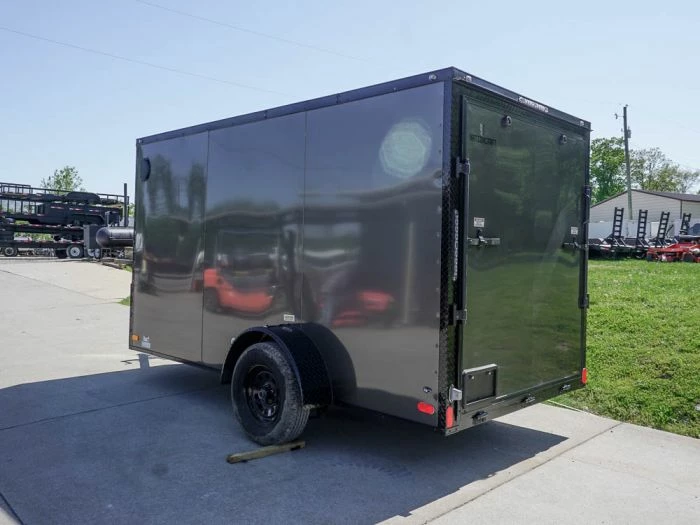 SLE Enclosed Trailers 6x12 Enclosed Trailer Charcoal V-Nose Blackout Package 3,500lb Axle Storage - Image 5