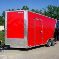 SLE Enclosed Trailers 8.5x18 Custom Two-Tone Enclosed Trailer With Rubber Floor Storage