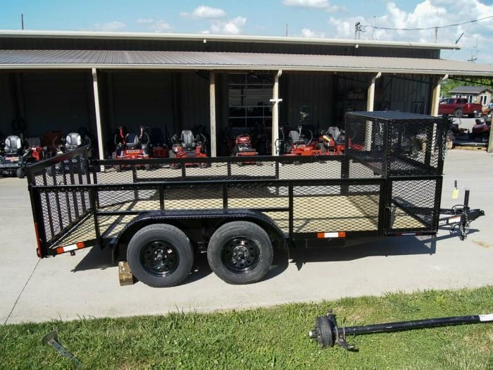 SLE Utility Trailers 6.4x14 Dovetail Utility Trailer Stacked Baskets (2) 3500lb Axles - Image 6