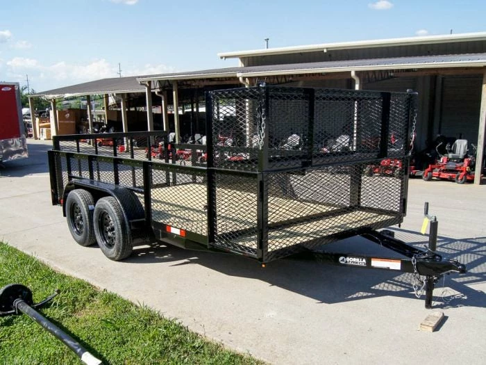 SLE Utility Trailers 6.4x14 Dovetail Utility Trailer Stacked Baskets (2) 3500lb Axles