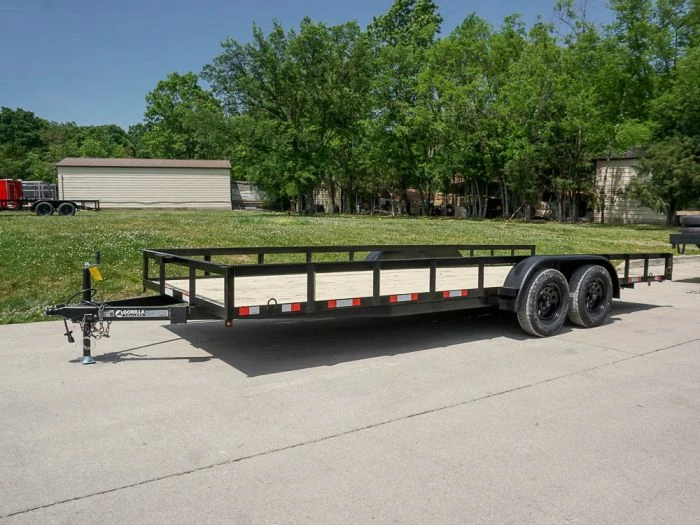 SLE Utility Trailers 7x20 Straight Deck Utility Trailer With No Gate (2) 3,500 Axles