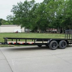 SLE Utility Trailers 7x20 Straight Deck Utility Trailer (2) 3500lb Axles With Tall Gate