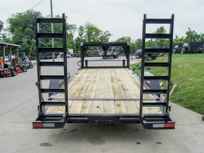 SLE Utility Trailers 7x20 Gooseneck Equipment Trailer (2) 7K Axles Standup Ramps - Image 6