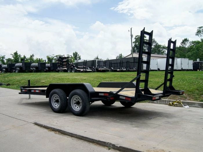 SLE Utility Trailers 7x16 IBeam Equipment Trailer (2) 5200lb Axles With Stand-Up Ramps - Image 4