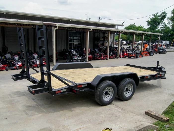 SLE Utility Trailers 7x16 IBeam Equipment Trailer (2) 5200lb Axles With Stand-Up Ramps - Image 6
