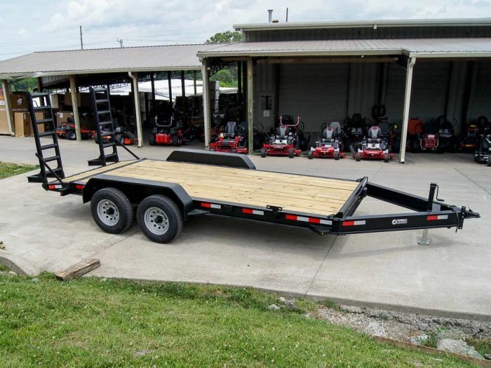 SLE Utility Trailers 7x16 IBeam Equipment Trailer (2) 5200lb Axles With Stand-Up Ramps