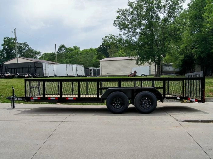 SLE Utility Trailers 6.4x18 Dovetail Utility Trailer With 2ft Mesh Sides (2) 3500lb Axles - Image 4