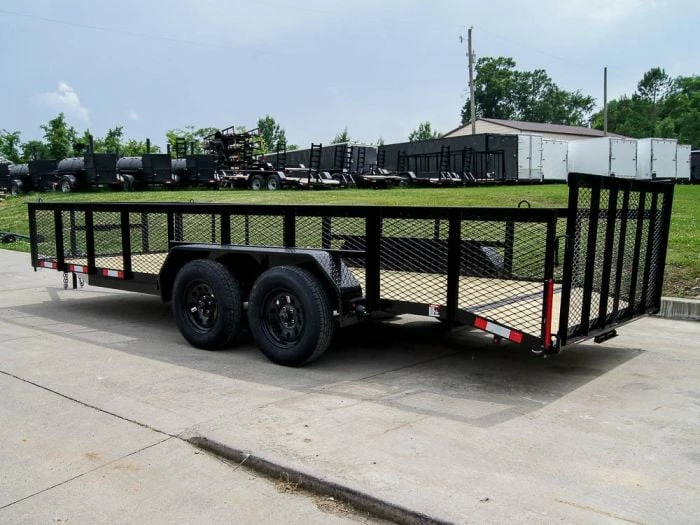 SLE Utility Trailers 6.4x18 Dovetail Utility Trailer With 2ft Mesh Sides (2) 3500lb Axles - Image 5