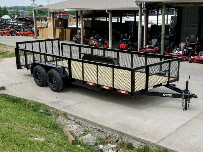 SLE Utility Trailers 6.4x18 Dovetail Utility Trailer With 2ft Mesh Sides (2) 3500lb Axles