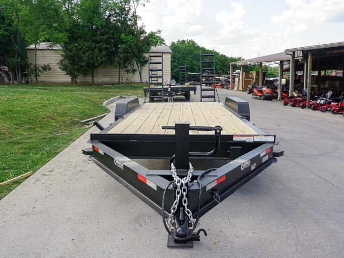 SLE Utility Trailers 7x18 I-Beam Equipment Trailer (2) 7K Axles Stand-Up Ramps