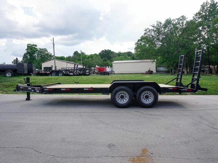 SLE Utility Trailers 7x18 I-Beam Equipment Trailer (2) 7K Axles Stand-Up Ramps - Image 3