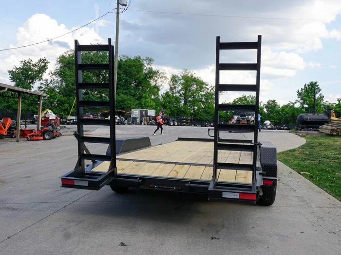 SLE Utility Trailers 7x18 I-Beam Equipment Trailer (2) 7K Axles Stand-Up Ramps - Image 5