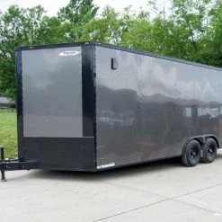 SLE Enclosed Trailers 8.5x20 Charcoal Enclosed Trailer With Blackout Package (2) 5200lb Axles Storage