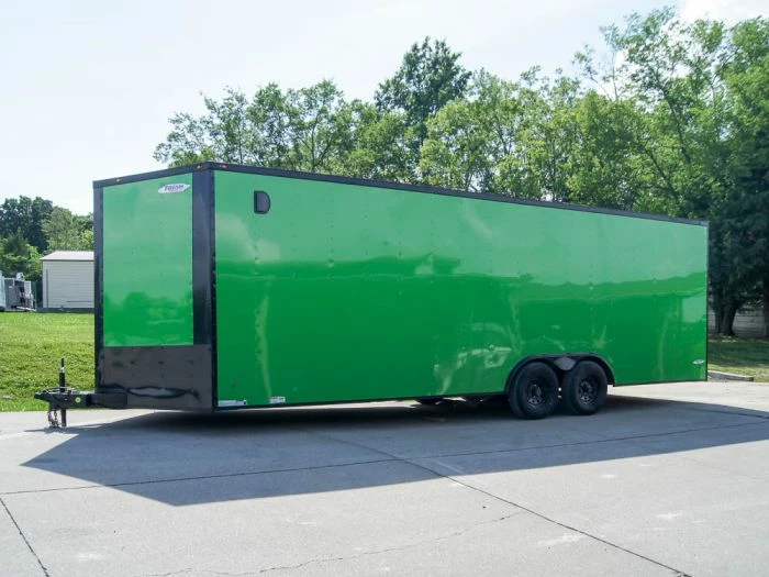 SLE Enclosed Trailers 8.5x24 Lime Green Enclosed Trailer With Blackout Package (2) 5200lb Axles Storage - Image 3
