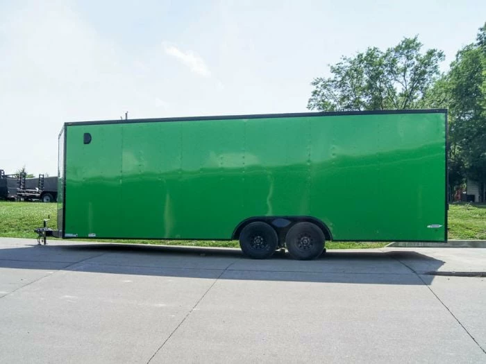 SLE Enclosed Trailers 8.5x24 Lime Green Enclosed Trailer With Blackout Package (2) 5200lb Axles Storage - Image 4