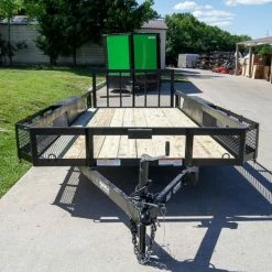 SLE Utility Trailers 6.4x16 Dovetail Utility Trailer With Side Baskets (2) 3500lb Axles
