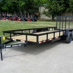 SLE Utility Trailers 6.4x18 Straight Deck Utility Trailer With Tall Gate (2) 3500lb Axles