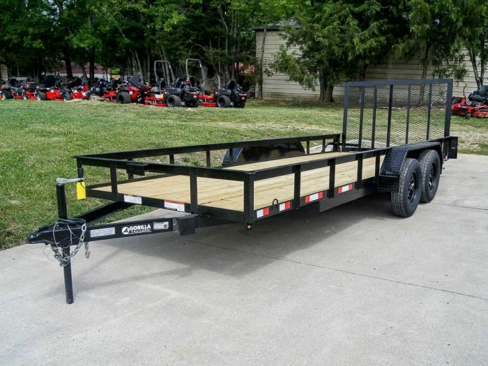 SLE Utility Trailers 6.4x18 Straight Deck Utility Trailer With Tall Gate (2) 3500lb Axles