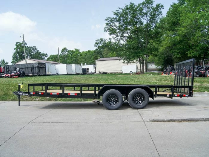 SLE Utility Trailers 6.4x18 Straight Deck Utility Trailer With Tall Gate (2) 3500lb Axles - Image 3