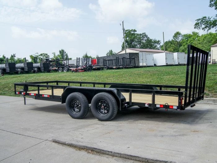 SLE Utility Trailers 6.4x18 Straight Deck Utility Trailer With Tall Gate (2) 3500lb Axles - Image 4