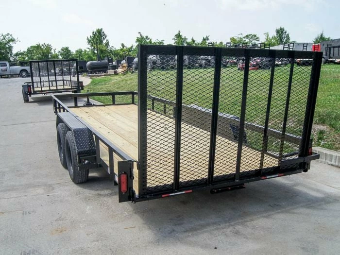 SLE Utility Trailers 6.4x18 Straight Deck Utility Trailer With Tall Gate (2) 3500lb Axles - Image 5