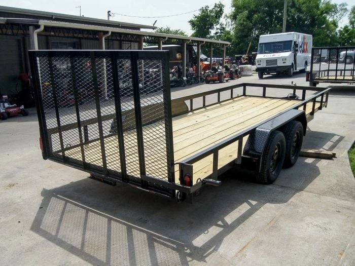 SLE Utility Trailers 6.4x18 Straight Deck Utility Trailer With Tall Gate (2) 3500lb Axles - Image 6