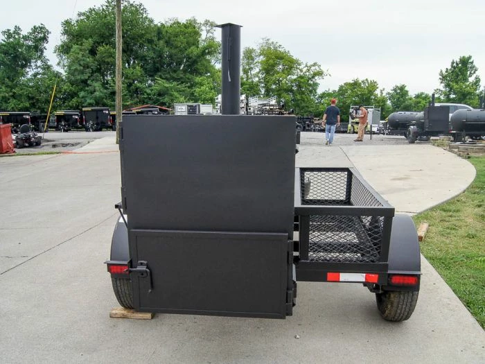 SLE Equipment Pull Behind BBQ Smoker 250 Gallon With Round Charcoal Grill 3500lb Axle - Image 5