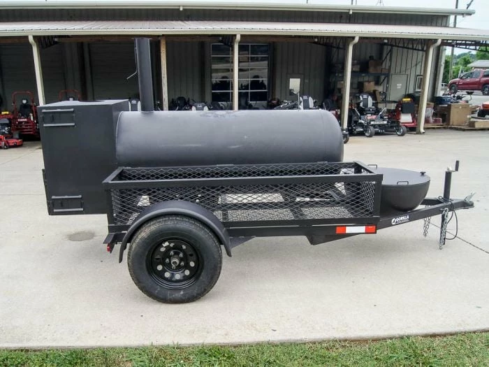 SLE Equipment Pull Behind BBQ Smoker 250 Gallon With Round Charcoal Grill 3500lb Axle - Image 6