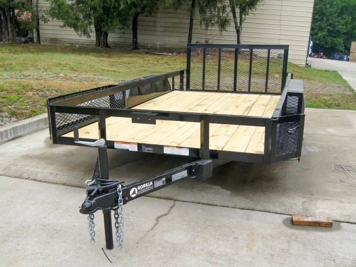 SLE Utility Trailers 6.4x14 Dovetail Utility Trailer With Side Baskets (2) 3500lb Axles - Image 2