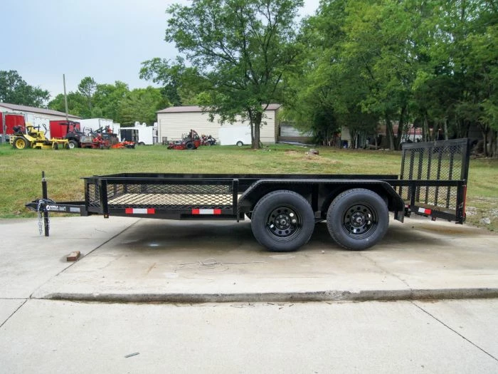 SLE Utility Trailers 6.4x14 Dovetail Utility Trailer With Side Baskets (2) 3500lb Axles - Image 3