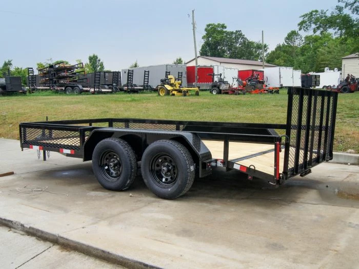 SLE Utility Trailers 6.4x14 Dovetail Utility Trailer With Side Baskets (2) 3500lb Axles - Image 4