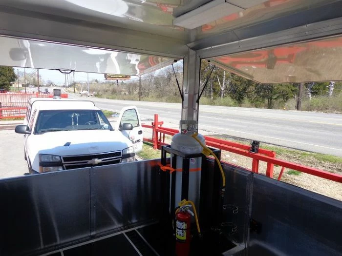 SLE Concessions Concession Trailer 8.5'x30' Event BBQ Smoker Catering (Orange & Black) Restroom - Image 4